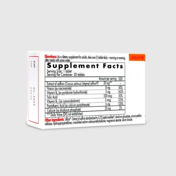 Affron b box back dietary-supplement saffron extract
